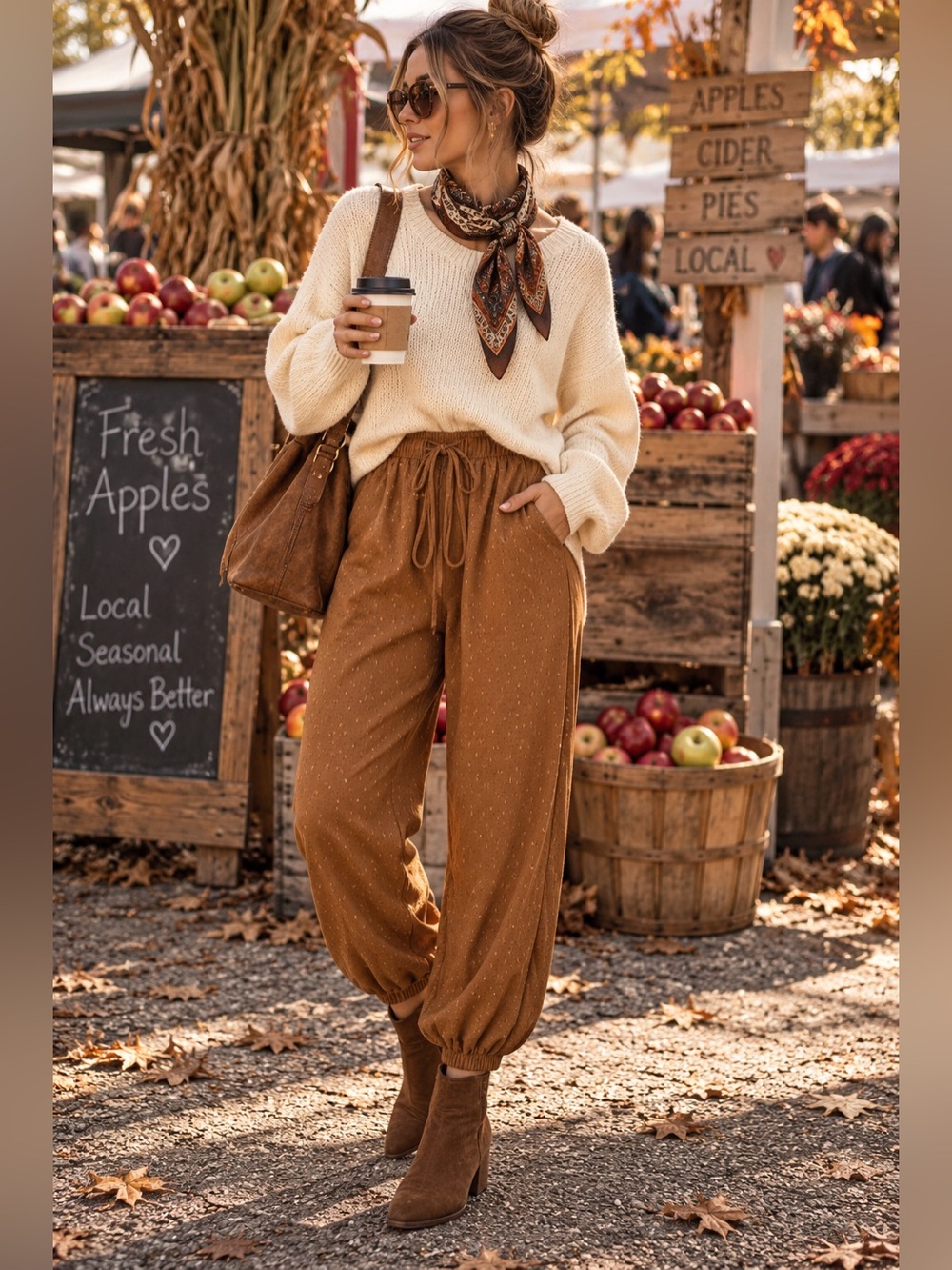 🆕Paris hic French boho brown pant M/L